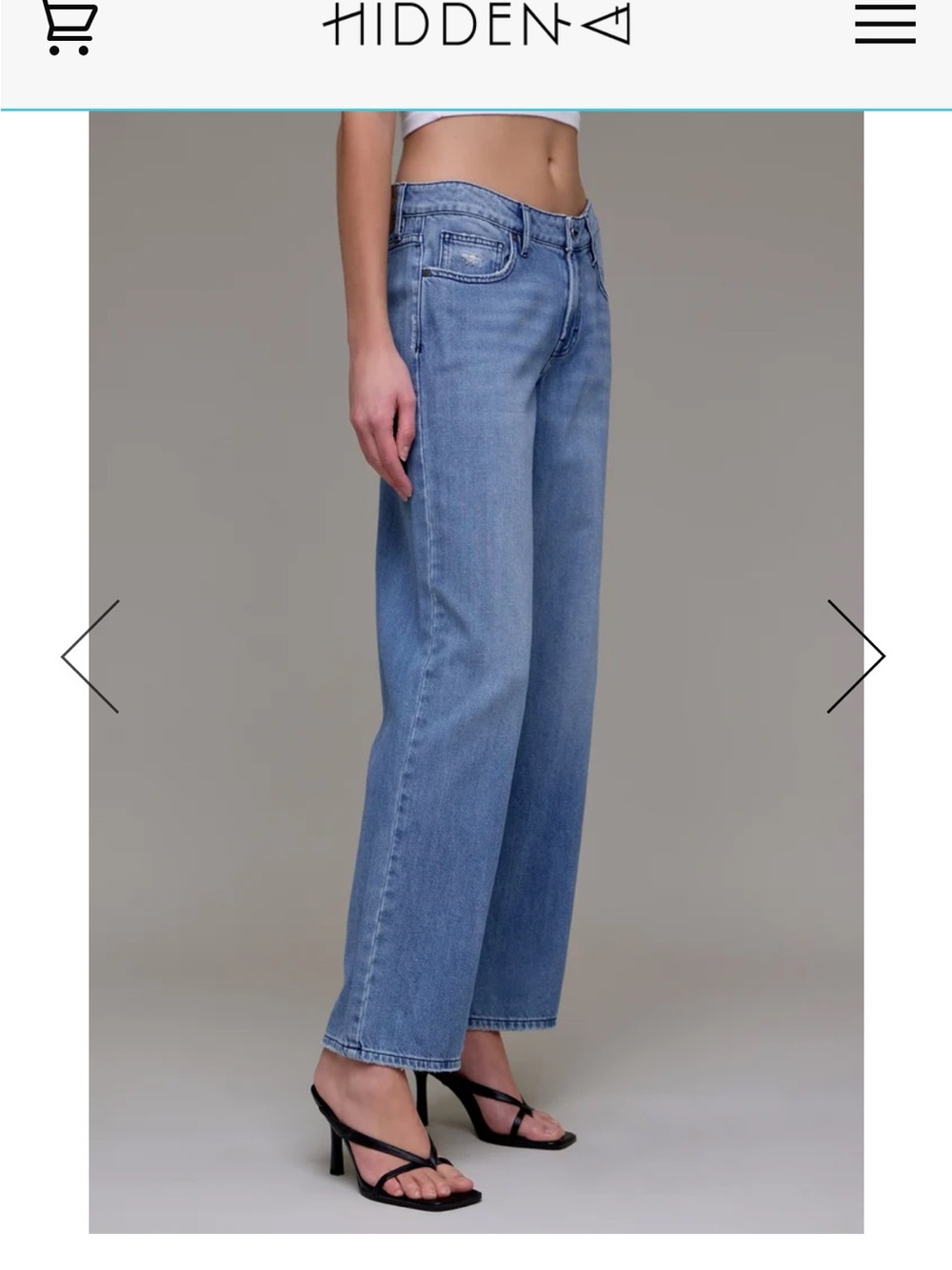 Hidden Wide-Leg super soft Blue Jeans for Women - size 24